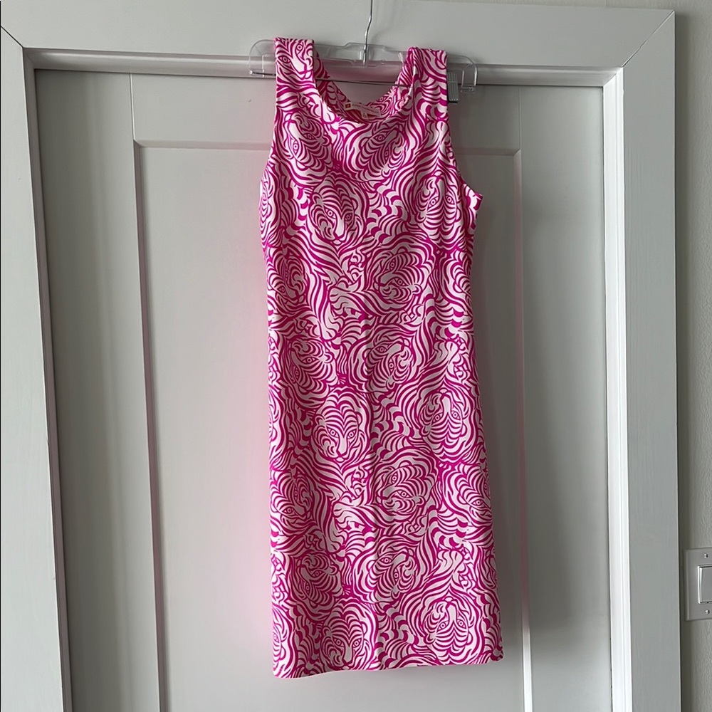 Jude Connally Pink Tiger Print Sleeveless Dress